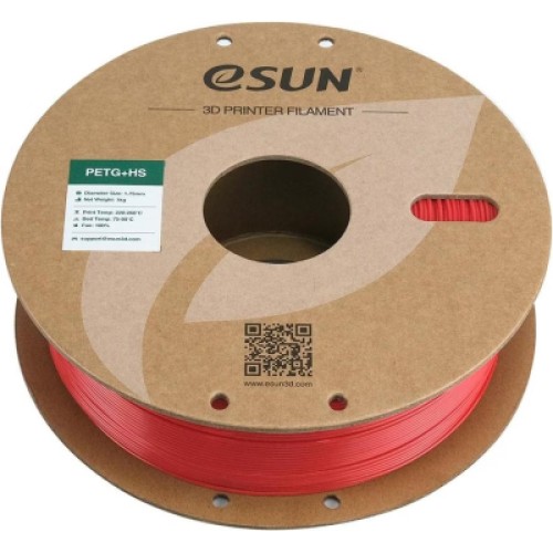 Пластик для 3D-принтера eSUN ePETG+HIGH SPEED 1,75mm 1kg SOLID RED (EPETG+HS-P175SR1)
