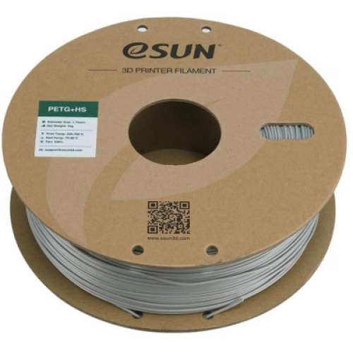 Пластик для 3D-принтера eSUN ePETG+HIGH SPEED 1,75mm 1kg SOLID SILVER (EPETG+HS-P175SS1)