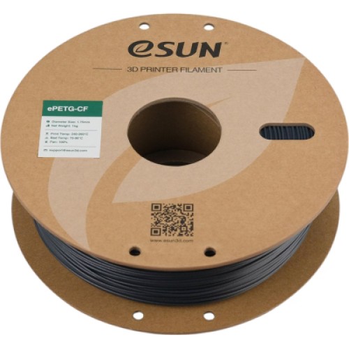Пластик для 3D-принтера eSUN ePETG-CF 1,75mm 1kg DARK GREY (EPETG-CF-P175AH1) Пластик для 3D-принтера eSUN ePETG-CF 1,75mm 1kg DARK GREY (EPETG-CF-P175AH1)