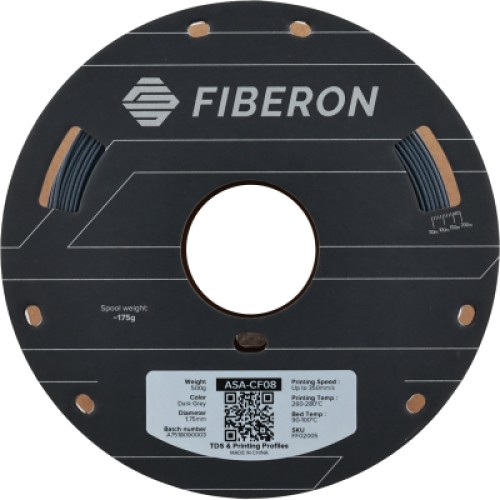 Пластик для 3D-принтера Polymaker ASA-CF08 Fiberon 1,75mm 0,5kg Dark Grey (FF02005) Пластик для 3D-принтера Polymaker ASA-CF08 Fiberon 1,75mm 0,5kg Dark Grey (FF02005)