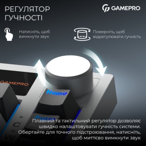 Клавиатура GamePro Asgard Valhalla Pro QLAB Sakura Switch RGB Bluetooth/Wireless/USB-C UA White (MK160-W-D-QS-PRO)