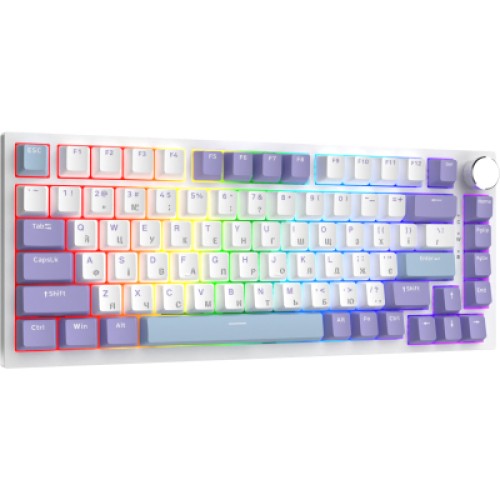 Клавиатура Ajazz AK820 Sea Salt Switch RGB USB-C UA White (AK820-SS-PWB)