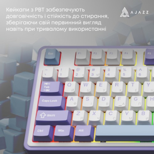 Клавиатура Ajazz Maillard V2 Maillard Switch Wireless/Bluetooth/USB UA Purple/White/Blue (AK980-V2-M-PWB)