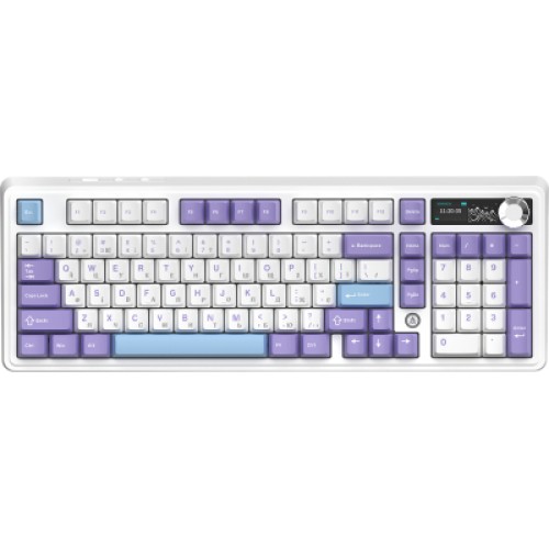 Клавиатура Ajazz Maillard V2 Maillard Switch Wireless/Bluetooth/USB UA Purple/White/Blue (AK980-V2-M-PWB)