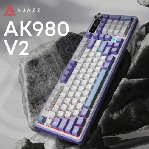 Клавиатура Ajazz Maillard V2 Maillard Switch Wireless/Bluetooth/USB UA Purple/White/Blue (AK980-V2-M-PWB)