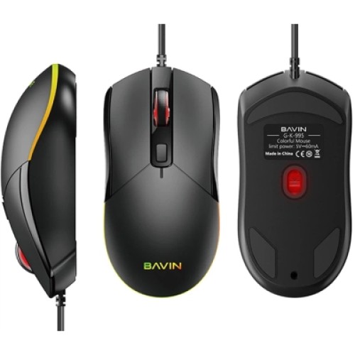 Мышка BAVIN G-K-995 RGB Optical USB DPI Black (G-K-995-BK)