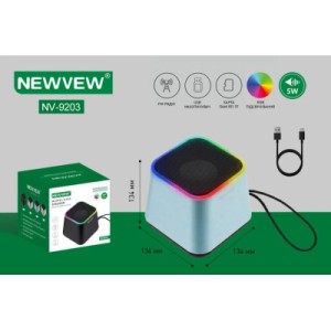 Акустична система NEWVEW NV-9203 RGB/BT/USB/TF/FM Blue (NWVW-NV-9203-BL)