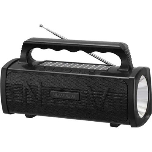 Акустическая система NEWVEW NV-9010 Solar Panel/BT/USB/TF/FM Black (NWVW-NV-9010-BK)
