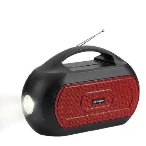 Акустическая система NEWVEW NV-V50 Solar Panel/BT/USB/TF/FM/AUX Red (NWVW-NV-V50-RD)