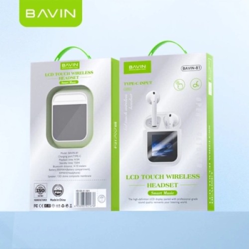 Наушники BAVIN BAVIN-81 Hi-Res LCD Tough White (HB-BA-81-WH)