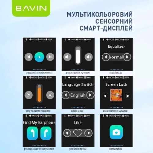 Наушники BAVIN BAVIN-81 Hi-Res LCD Tough White (HB-BA-81-WH)