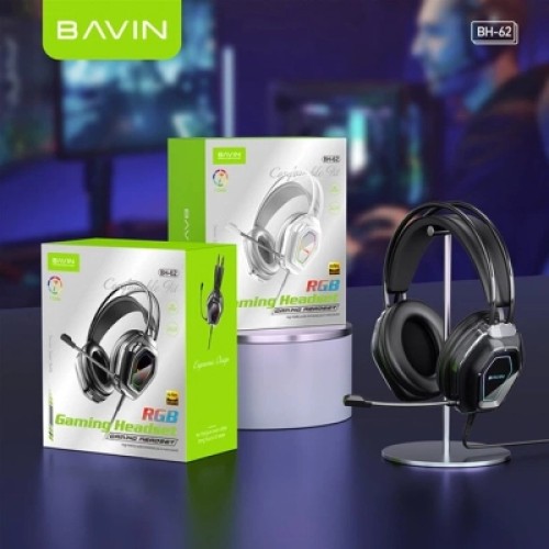 Наушники BAVIN BH-62 Gaming Hi-Res RGB LIGHT Black (HB-BH-62-BK)
