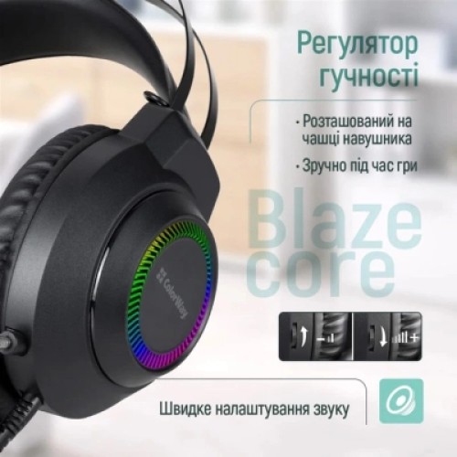 Наушники ColorWay BlazeCore RGB Black (CW-HPG03BK)