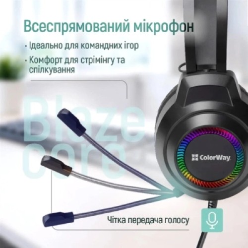 Наушники ColorWay BlazeCore RGB Black (CW-HPG03BK)