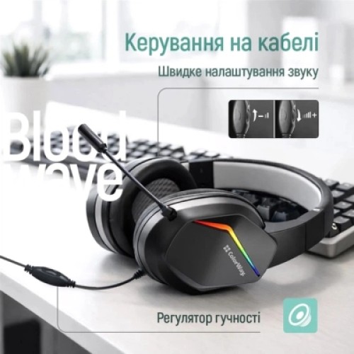 Наушники ColorWay Bloodwave LED Black (CW-HPG01BK)