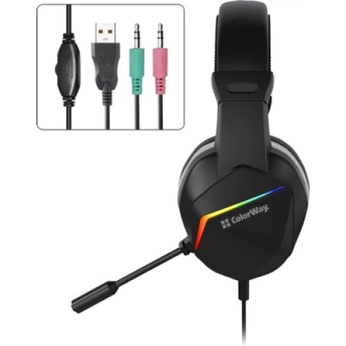 Наушники ColorWay Bloodwave LED Black (CW-HPG01BK)