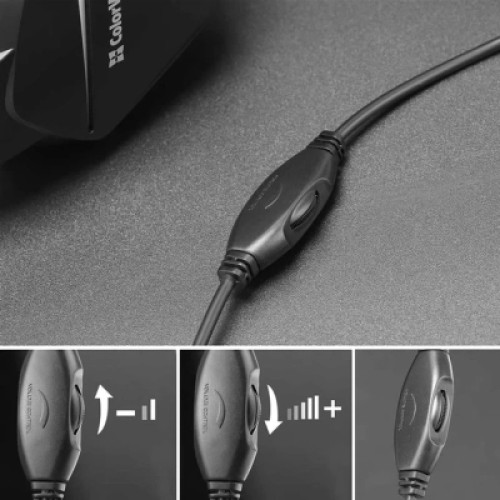 Наушники ColorWay Bloodwave LED Black (CW-HPG01BK)