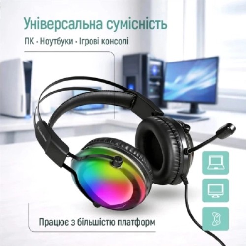 Наушники ColorWay Firestrike RGB Black (CW-HPG04BK)