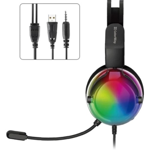 Наушники ColorWay Firestrike RGB Black (CW-HPG04BK)