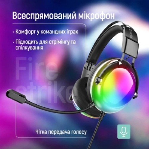 Наушники ColorWay Firestrike RGB Black (CW-HPG04BK)