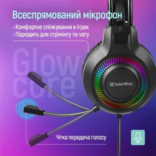 Наушники ColorWay GlowCore RGB Black (CW-HPG02BK)