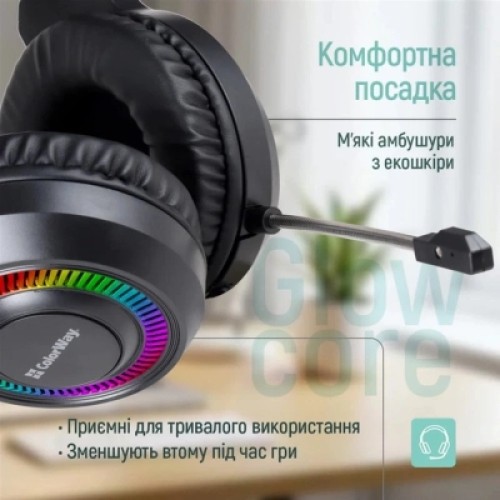 Наушники ColorWay GlowCore RGB Black (CW-HPG02BK)