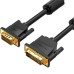 Кабель мультимедийный DVI M to VGA M 3.0m 24+5pin black Vention (EACBI)