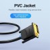 Кабель мультимедийный DVI M to VGA M 1.5m 24+1pin black Vention (EABBG)