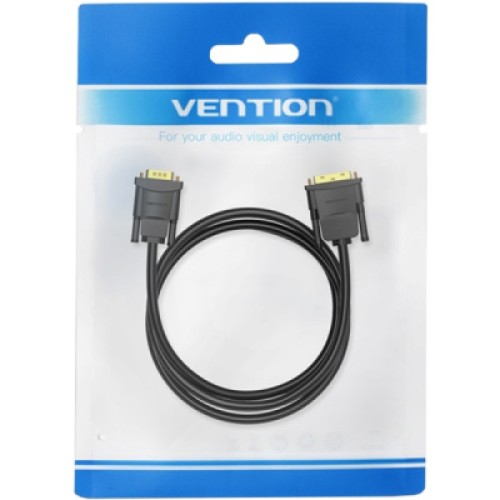 Кабель мультимедийный DVI M to VGA M 1.5m 24+1pin black Vention (EABBG)