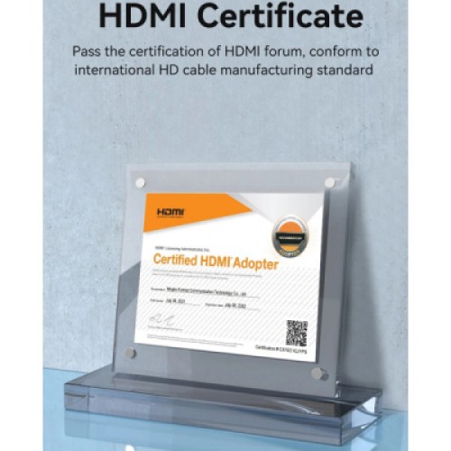 Кабель мультимедийный HDMI M to HDMI M 1.5m V2.0 4K60Hz aluminum alloy blue Vention (ALHSG)