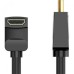 Кабель мультимедийный HDMI M to HDMI M 1.5m V2.0 4K60Hz 90° corner PVC black Vention (AARBG)