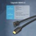 Кабель мультимедийный HDMI M to HDMI M 1.5m V2.0 4K60Hz 90° corner PVC black Vention (AARBG)