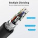 Кабель мультимедийный HDMI M to HDMI M 2.0m V2.0 4K60Hz 90° corner PVC black Vention (AAQBH)