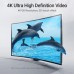 Кабель мультимедийный HDMI M to HDMI M 2.0m V2.0 4K60Hz 90° corner PVC black Vention (AAQBH)