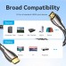 Кабель мультимедийный HDMI M to HDMI M 2.0m V2.0 4K60Hz braided zinc alloy black Vention (ALMBH)