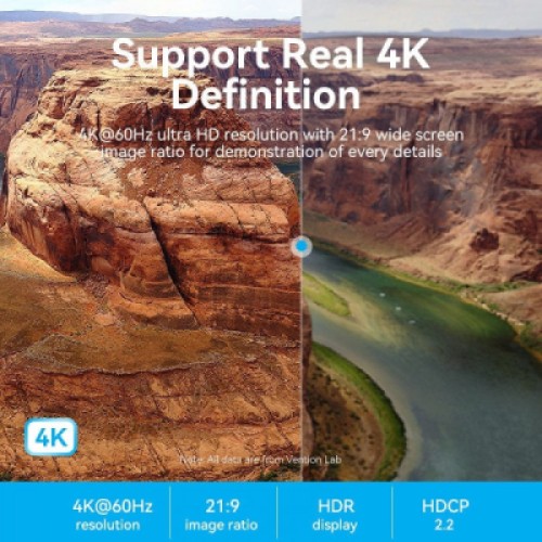 Кабель мультимедийный HDMI M to HDMI M 3.0m V2.0 4K60Hz aluminum alloy blue Vention (ALHSI)