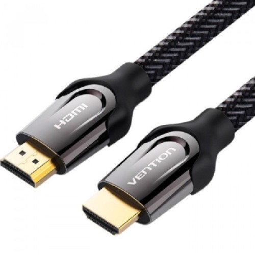 Кабель мультимедийный HDMI M to HDMI M 3.0m V2.0 4K60Hz braided zinc alloy black Vention (VAA-B05-B300)