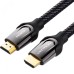Кабель мультимедийный HDMI M to HDMI M 3.0m V2.0 4K60Hz braided zinc alloy black Vention (VAA-B05-B300)