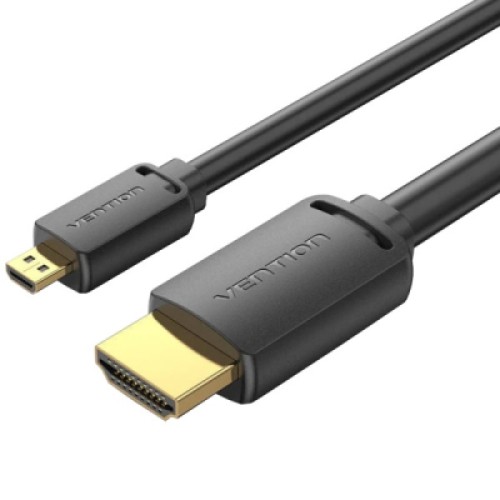 Кабель мультимедийный HDMI M to HDMI micro M 2.0m V2.0 4K60Hz 18Gbps black Vention (AGIBH)