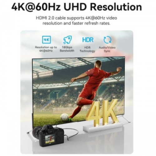 Кабель мультимедийный HDMI M to HDMI mini M 2.0m V2.0 4K60Hz 18Gbps HDR Dolby Vention (AGHBH)