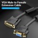 Кабель мультимедийный VGA M to VGA F 5.0m black Vention (DAGBJ)