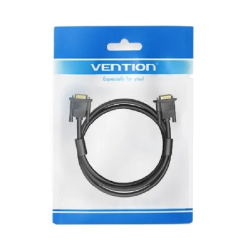Кабель мультимедийный VGA M to VGA M 1.0m ferrite black Vention (DAEBF)