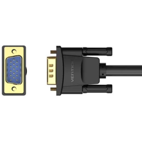 Кабель мультимедийный VGA M to VGA M 25.0m ferrite black Vention (DAEBS)