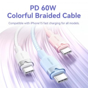 Дата кабель USB-C to USB-C 1.0m 60W aluminum alloy white Vention (TRDWF)