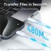 Дата кабель USB-C to USB-C 1.0m 60W aluminum alloy white Vention (TRDWF)
