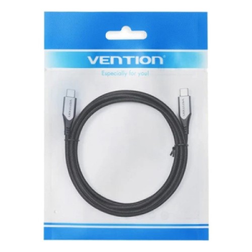 Дата кабель USB-C to USB-C 0.5m 60W USB 3.1 cotton braided Vention (TAAHD)