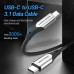Дата кабель USB-C to USB-C 0.5m 60W USB 3.1 cotton braided Vention (TAAHD)