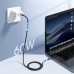 Дата кабель USB-C to USB-C 1.2m 60W braided black Choetech (XCC-1014)