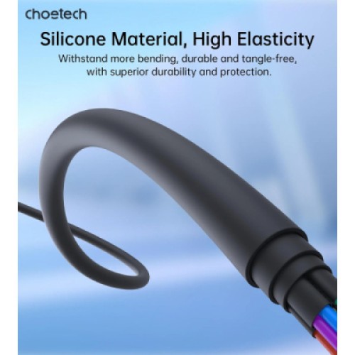 Дата кабель USB 2.0 AM to Lightning 1.0m 2.4A black Choetech (XAL-0003-BK-V2)