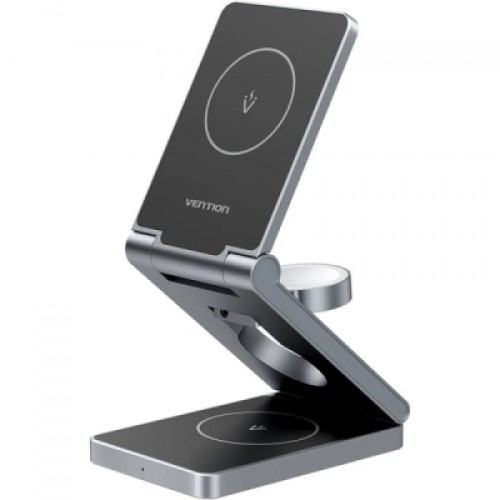 Зарядное устройство Vention Magnetic Wireless Charger 15W 3-in-1 gray (FGFH0)